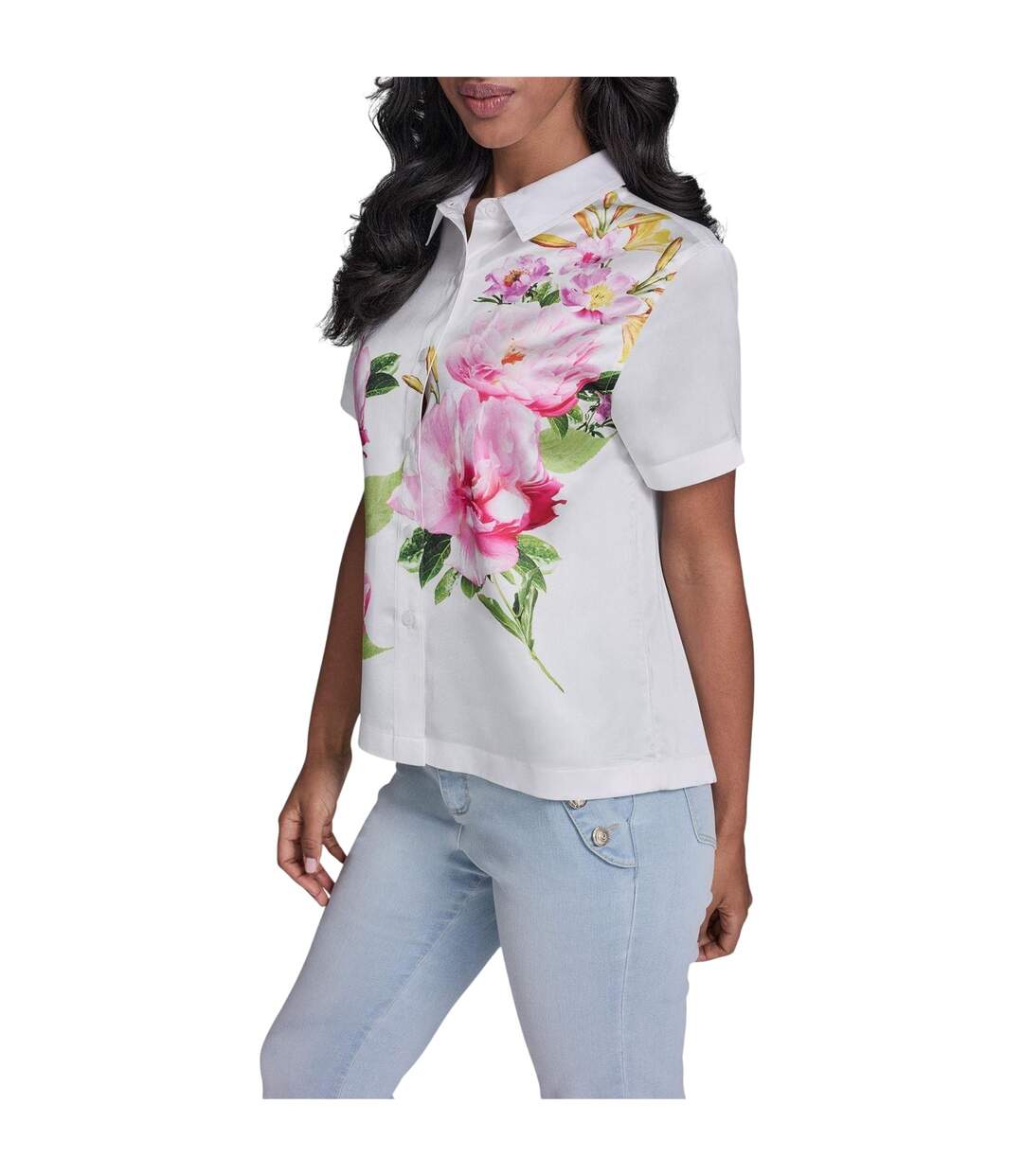 Chemise Motif/style À Motifs Femme Blanc Karl Lagerfeld-4