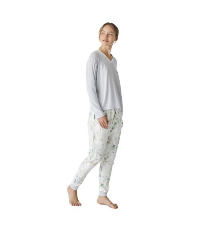 JJBEP1101 Women's Long Sleeve V-Neck Pajamas