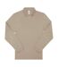 Polo manches longues- Homme - PU425 - beige mastic