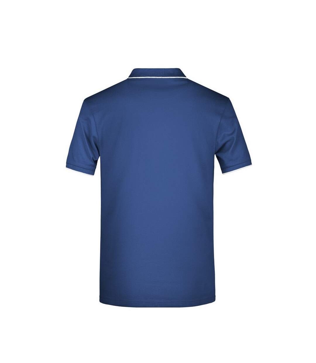Polo Motif/style Rayures Contrastées Homme Bleu Marine Blanc James And Nicholson-2