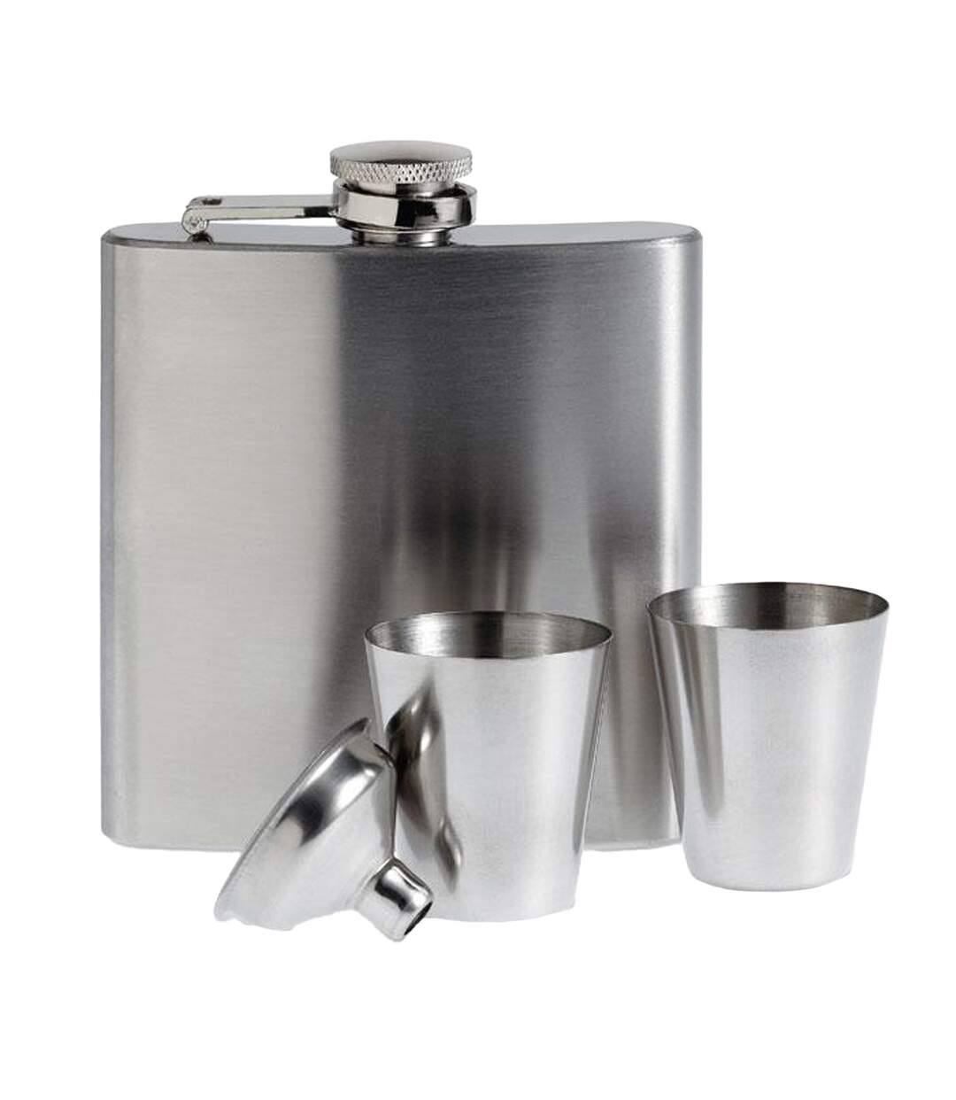 Slimmy flask hip flask set one size matt silver MidOcean-3