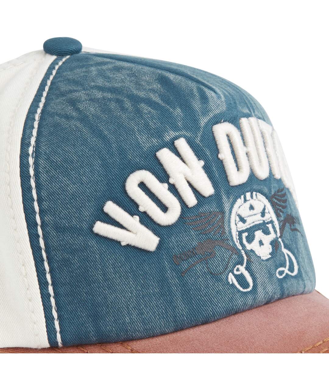 Casquette trucker avec effet usé avec broderie Xavier Vondutch-3