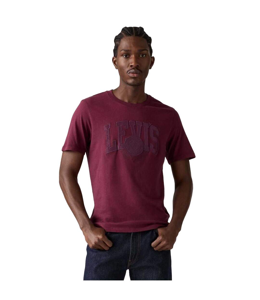 T-shirt Motif Logo Classique Homme Violet Levis-1