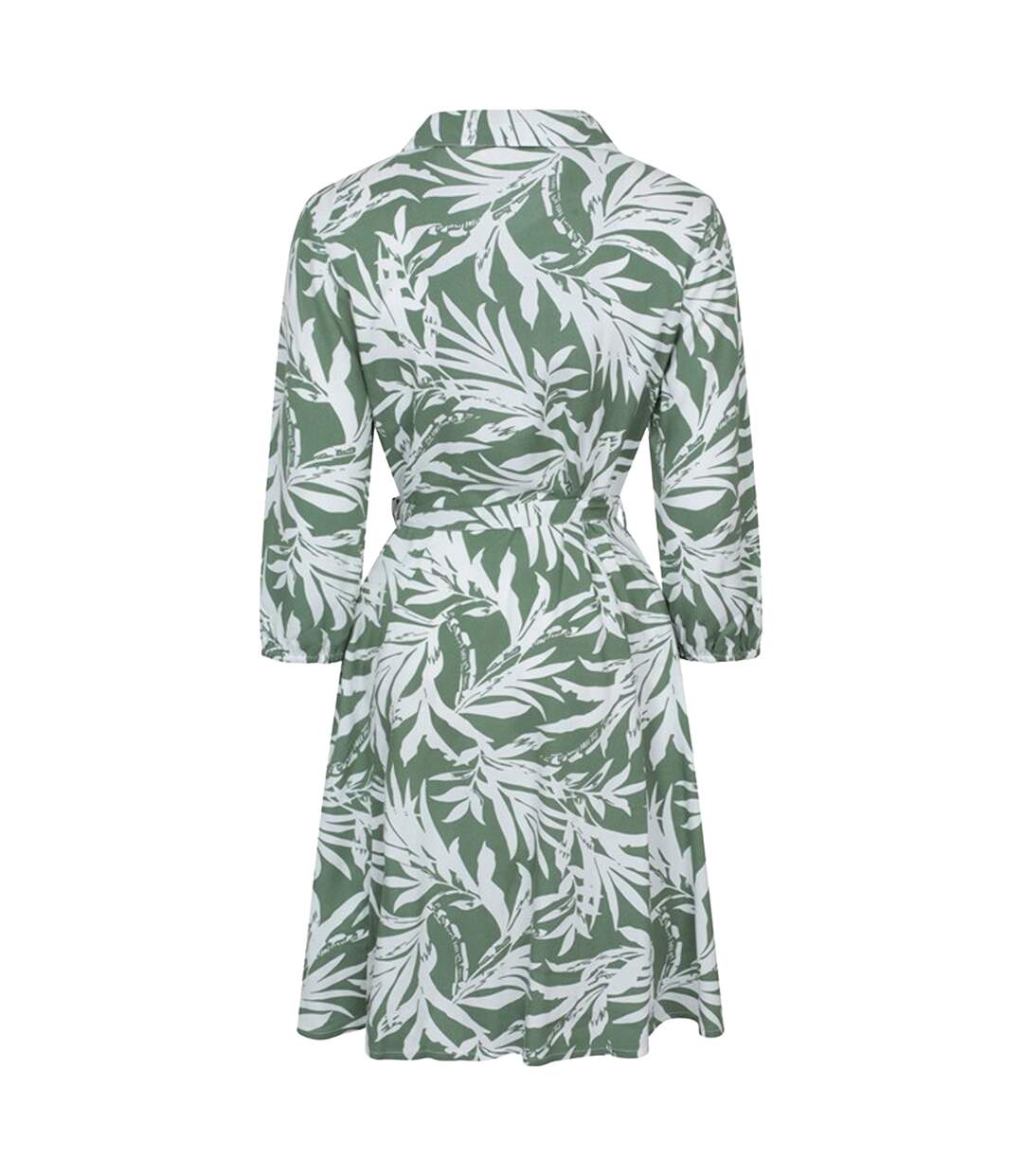 Womens/ladies porto woven button through shirt dress khaki green Mountain Warehouse-2