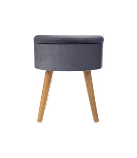Tabouret Coffre Scandinave Tess 44cm Gris Foncé