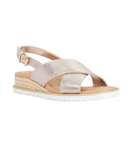 Sandales Lemesos Femme Jaune Or Dune London