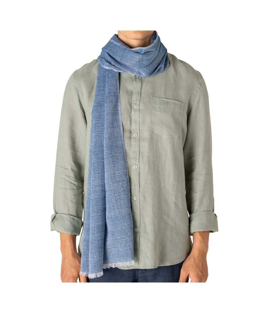Écharpe Motif/style Lignes Adulte Taille Unique Bleu Spasso-2
