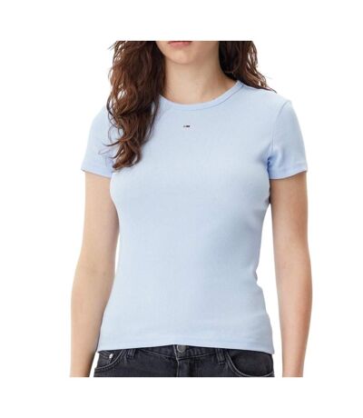 T-Shirt bleu clair femme tommy hilfiger dw0dw17383 - l