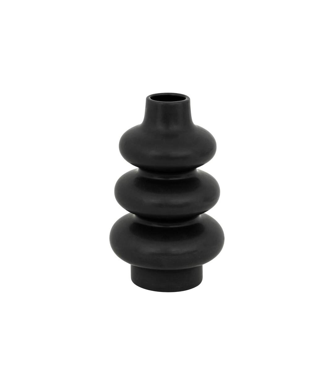 Vase Design en Dolomite Clothilde 25cm Noir-1