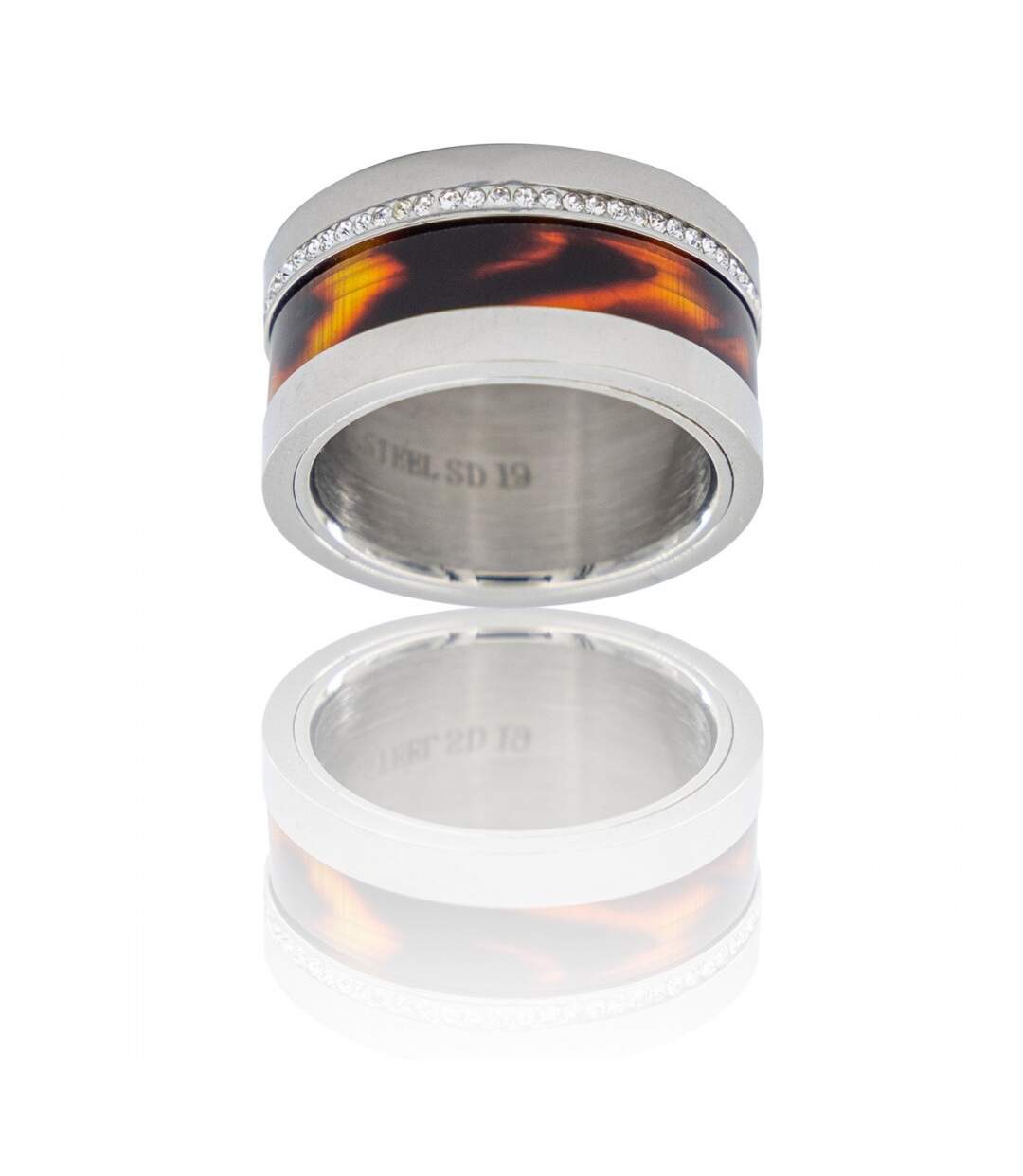 Coffret Bague Femme Acier Ambre-1