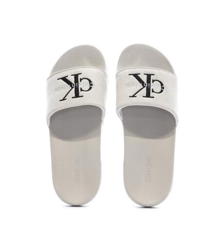 Claquette beige homme calvin klein jeans slide