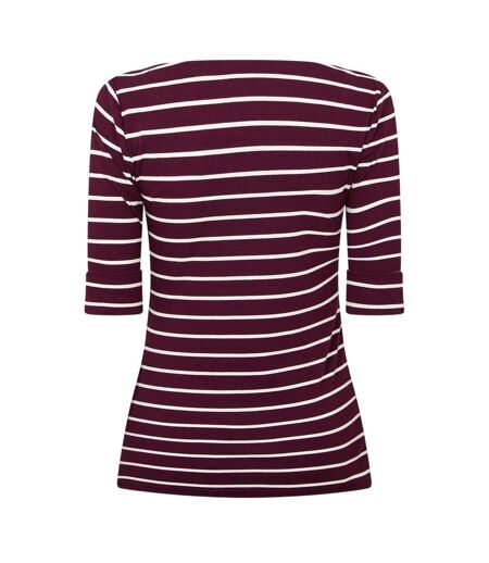 T-shirt Manches ¾ Judy Femme Grenat Sombre Ralph Lauren