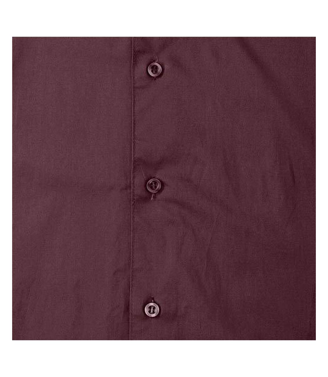 Collection Chemise À Manches Longues Homme Bordeaux Russell-4