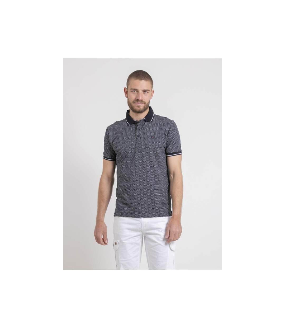 Polo manches courtes pur coton motifs PIGUMAX-1