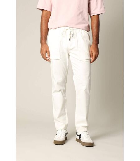 Pantalon en coton avec poches, taille élastiquée et cordon TYLER