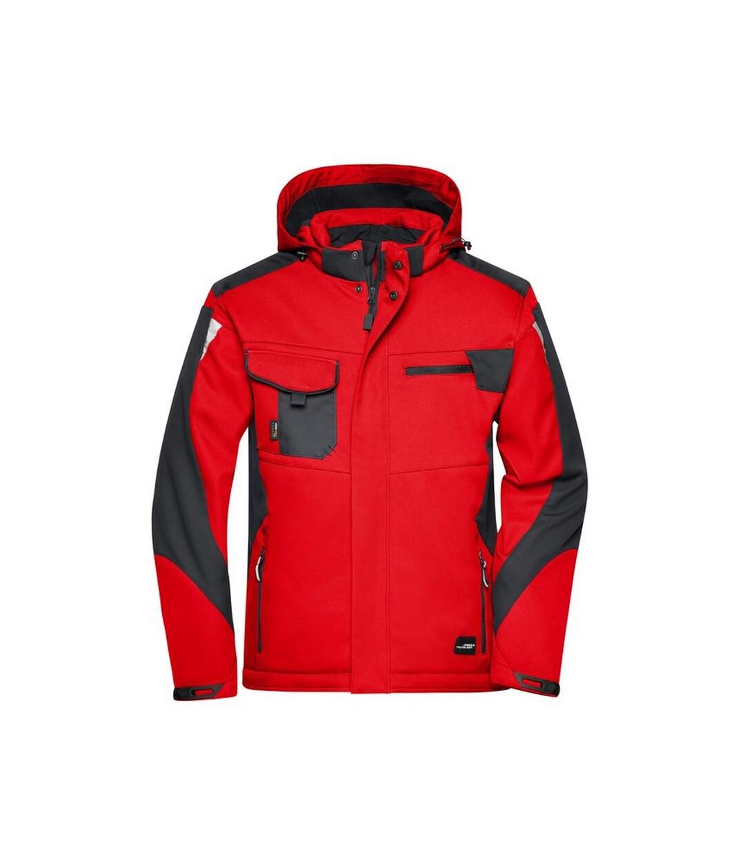 Veste Softshell Craftsmen Adulte Rouge Noir James And Nicholson-1