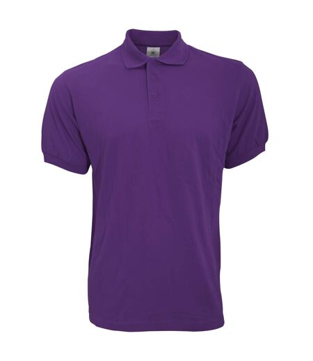 B&C Safran Mens Polo Shirt / Mens Short Sleeve Polo Shirts (Burgundy)