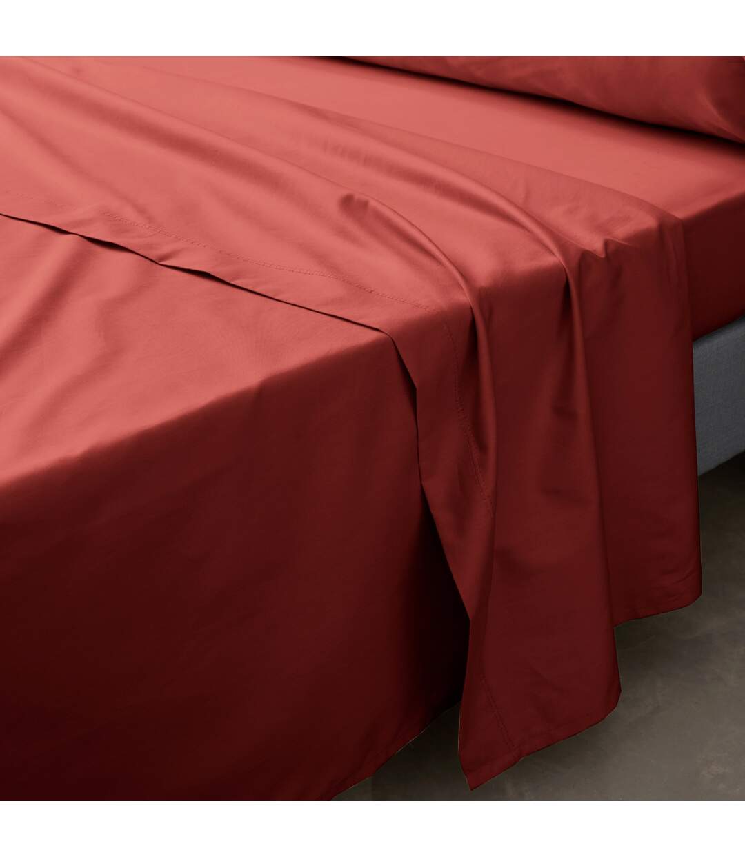 Drap Plat Percaline 240x300cm Terracotta-3
