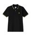 Mens Regular Polo Shirt Black Pretty Green-2