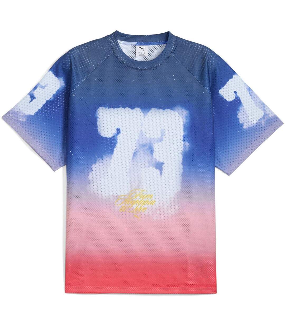 Mens Hooptopia Sunset T-shirt Persian Blue Puma-2