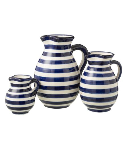 Pichet en Céramique Granada Rayure 0,5L Bleu Cobalt