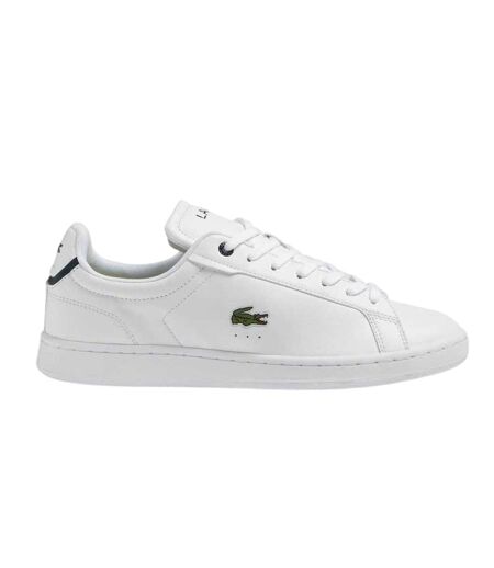 Mens Carnaby Pro 123 Nappa Leather Flat Trainers White Navy Lacoste