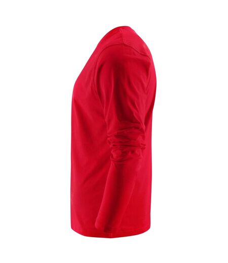 T-shirt Manches Longues Heavy Homme Rouge Printer