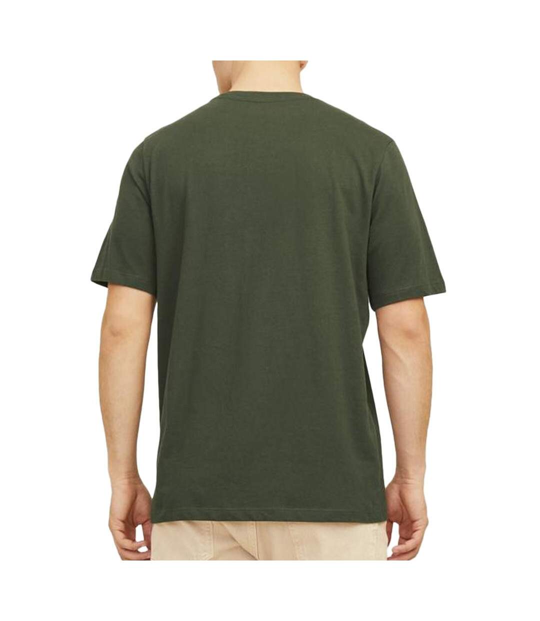 T-Shirt kaki homme jack & jones ferris - l-2