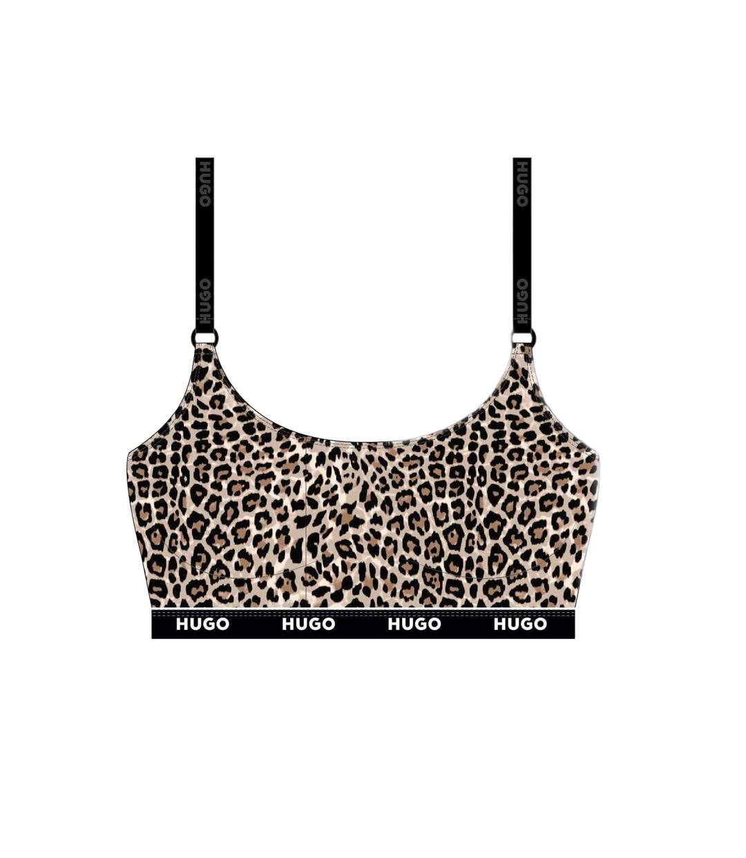 Pack Of 2  Womens/ladies Bralette  Black Brown Hugo-2