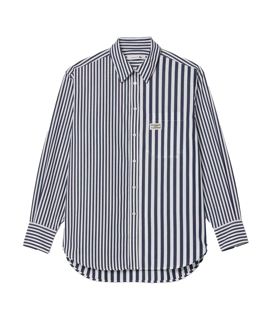 Chemise Motif/style À Rayures Bandier Femme Bleu Marine Lacoste-2