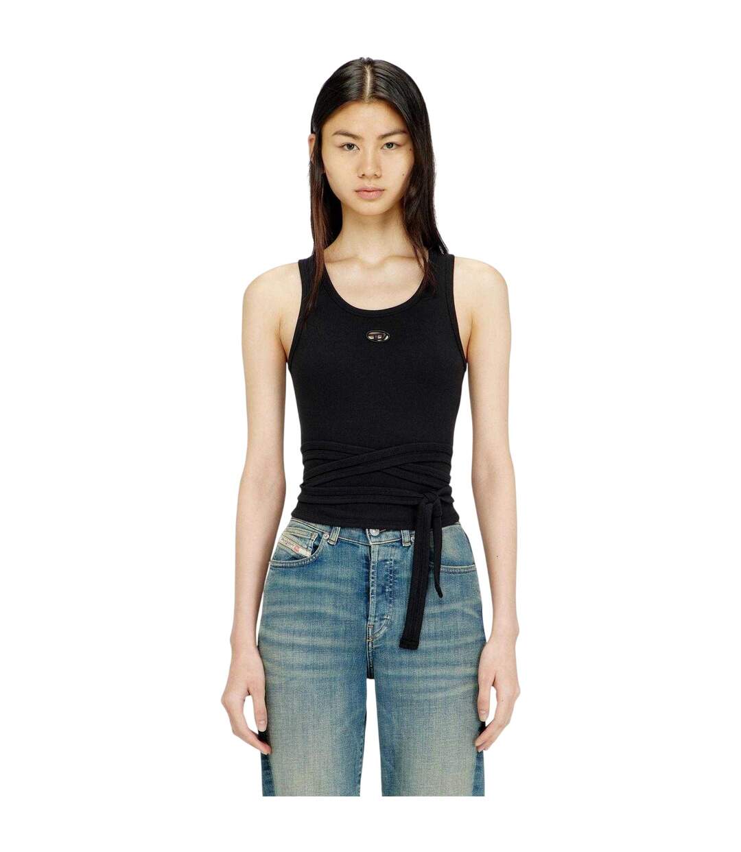 Haut Court Sans Manches Motif/style Lanières Femme  Diesel-1