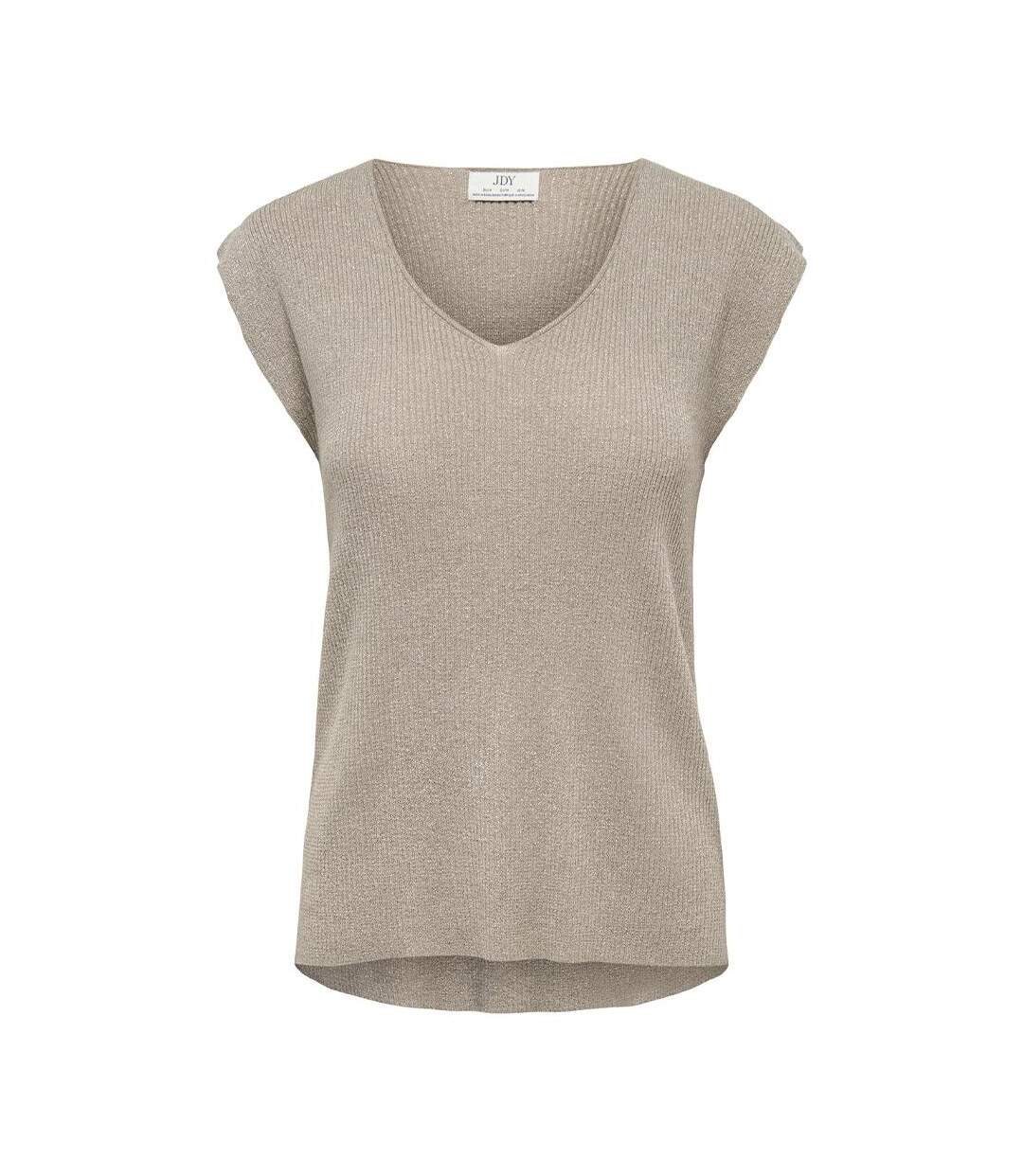 T-Shirt marron femme jdy new behave-1