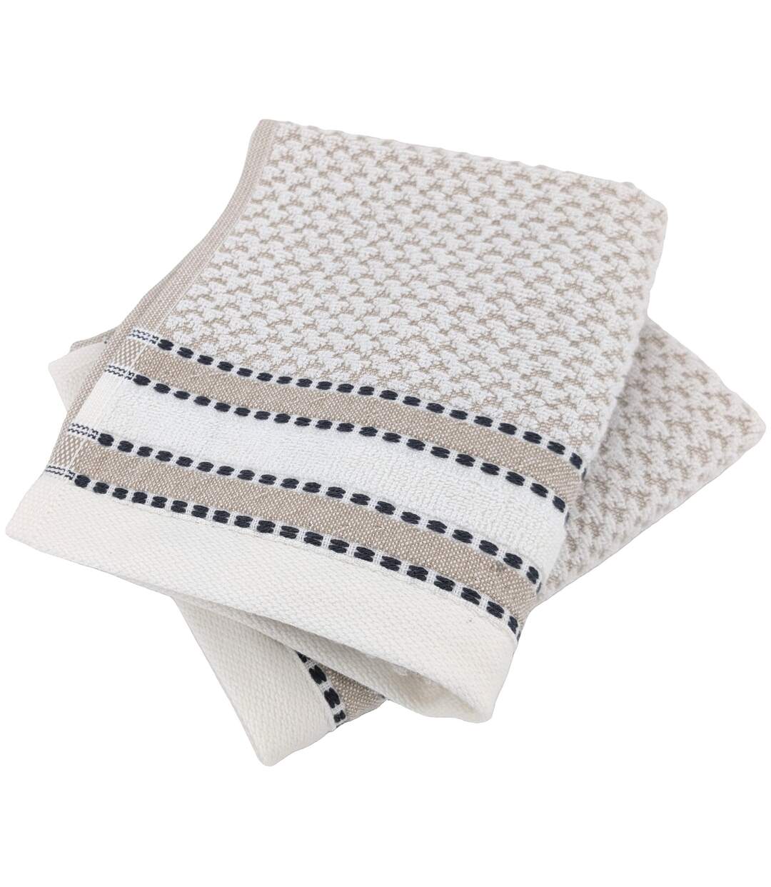 Serviette invité coton  SANTORINI Liteau-1