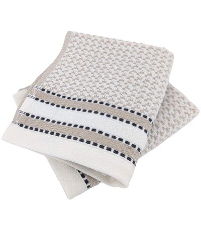 Serviette invité coton  SANTORINI Liteau