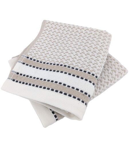 Serviette invité coton  SANTORINI Liteau