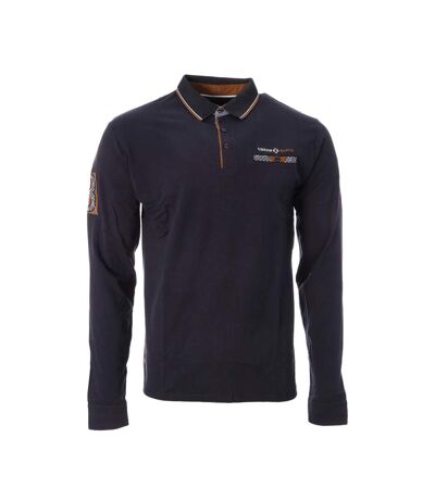 T-shirt manches longues marine/camel homme rms26 91241 - 3xl