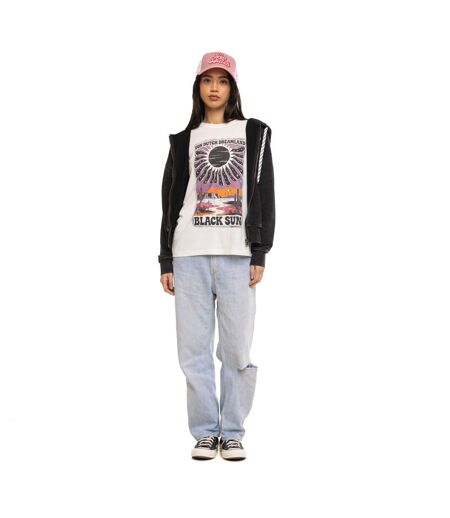 Sweat zippé à capuche femme relax fit acid wash avec patch Palm Patch Vondutch