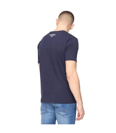 T-shirt Squarebox Homme Bleu Marine Crosshatch