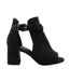 Womens/ladies lisa open toe block heel high heels black Where´s That From