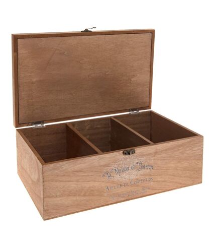 Boîte à couture en bois Atelier d'hivers - L. 30 x H. 10 cm - Marron