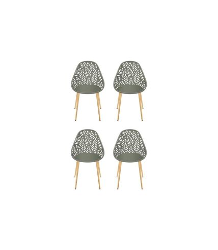 Lot de 4 Chaises de Jardin Lucena 83cm Vert Olive