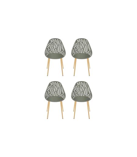 Lot de 4 Chaises de Jardin Lucena 83cm Vert Olive