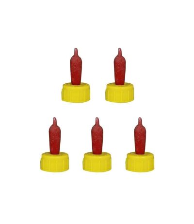 Kerbl Bottle Nipples (Pack of 5) (Yellow/Red) (One Size) - UTTL5258