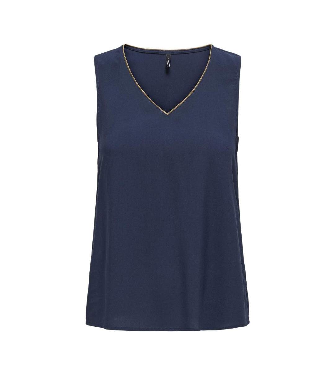 T-Shirt marine/doré imprimé femme only onlselina - l-1