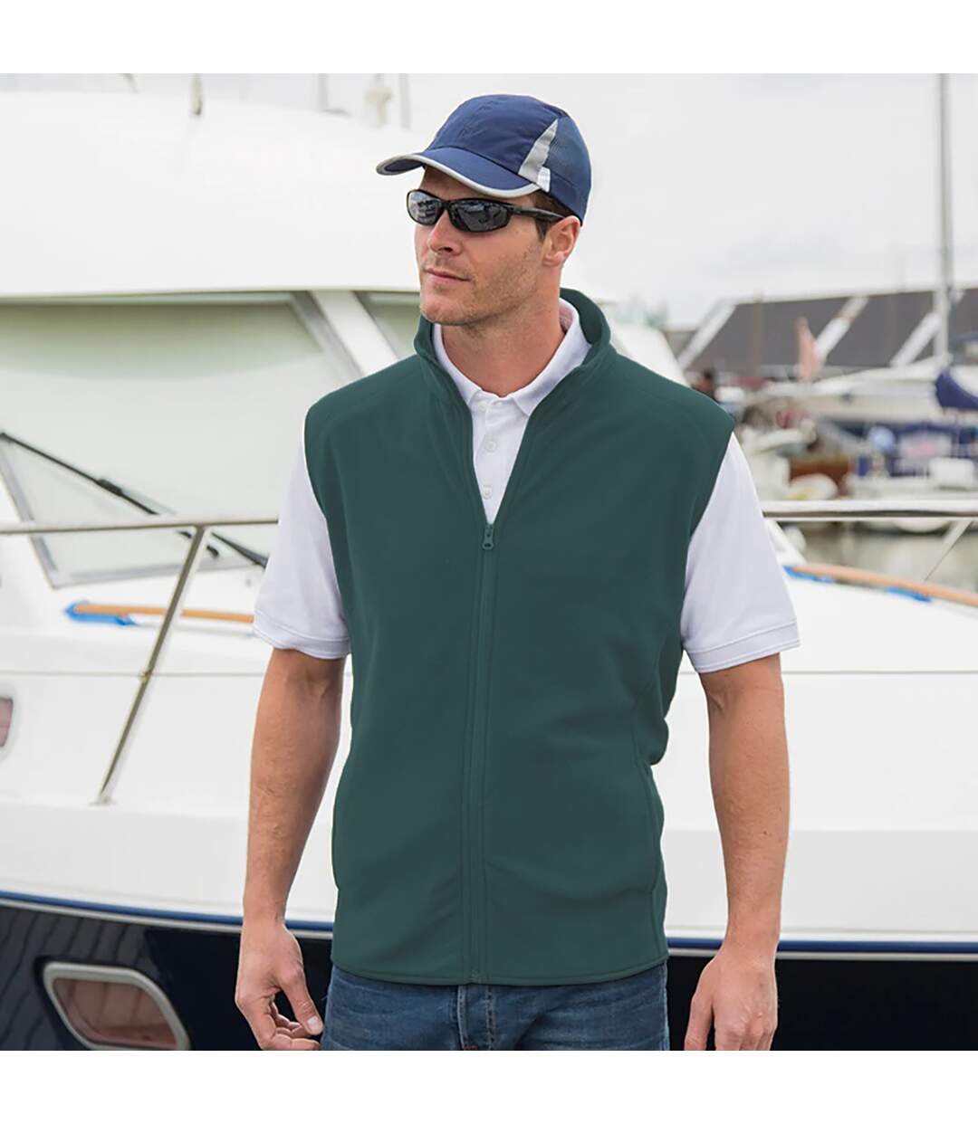 Gilet Sans Manches Core Homme Vert Foncé Result-1