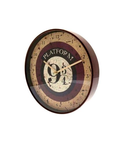 Harry Potter - Horloge murale PLATFORM NINE AND THREE QUARTERS (Marron/Noir/Blanc) (Taille unique) - UTBS4334