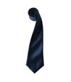 Premier Mens Plain Satin Tie (Narrow Blade) (Navy) (One Size) - UTRW1152