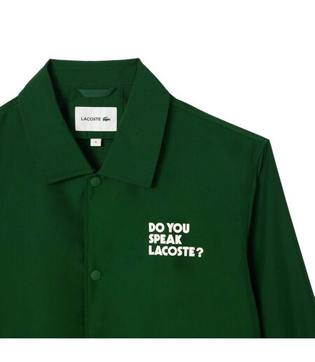 Mens Ripstop Lightweight Coach Jacket Green Lacoste