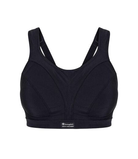 Womens/ladies D+ Max Shock Absorber Sports Bra Black Champion
