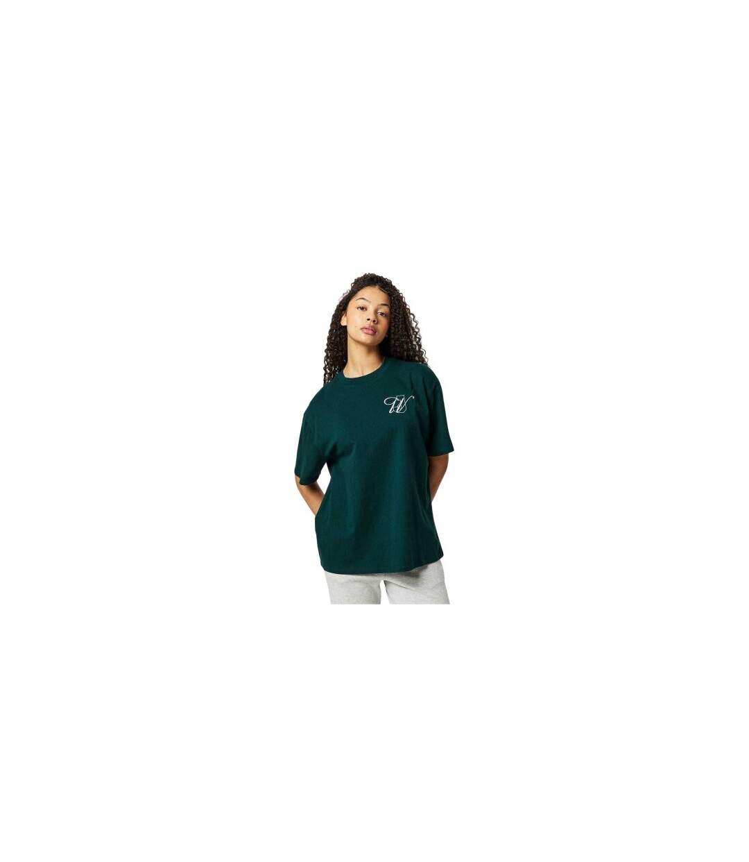 Womens/ladies Logo Oversized T-shirt Dark Green Jack Wills-1